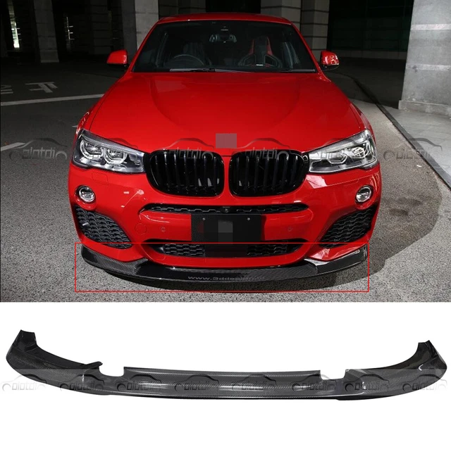 CARBON FIBER FRONT Bumper Spoiler Lip Splitter For BMW X4 F26 M-Sport ...
