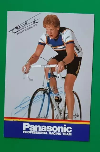 CYCLISME carte cycliste BERT OOSTERBOSCH équipe PANASONIC 1986 Signée