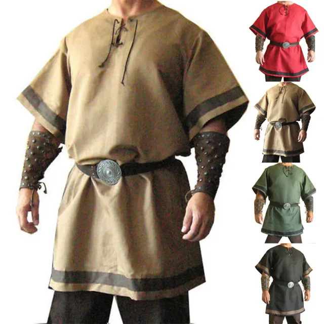 Camicia pirata medievale top costume cosplay rinascimentale uomo retrò camicia camicetta