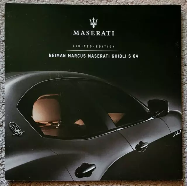 2015 MASERATI GHIBLI NEIMAN MARCUS Sales Brochure Folder US 15 S Q4