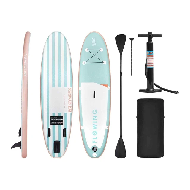 Stand Up Paddle Board Gonflable Surf Pompe Pagaie & Accessoires ≤ 110 kg Menthe