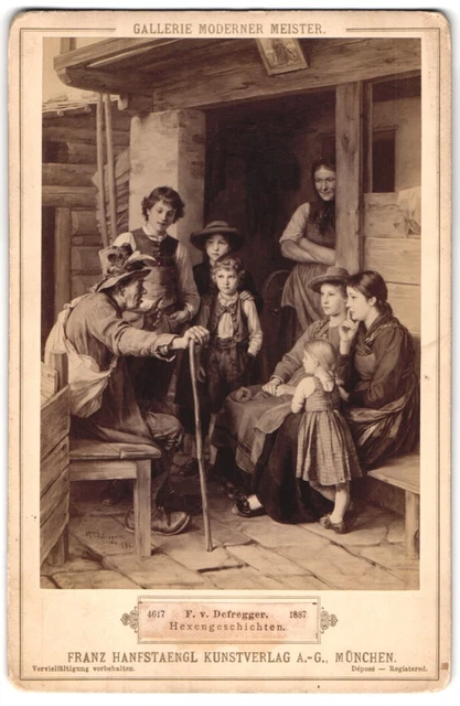 Fotografie Franz Hanfstaengl, München, Gemälde: Hexengeschichten, nach F. v. De