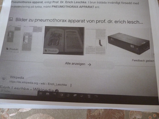 Antiker Pneumothorax Apparat für Ärzte von Prof. Dr. Erich Leschke um 1930 8