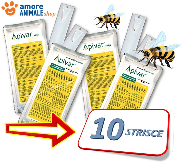 Strisce Antivarroa Per Api &ndash; Confezione Da 10 Per Proteggere L'alveare In Modo Efficace E Duraturo