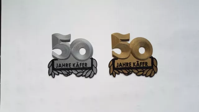 logo cox 50 jahre kafer pour coccinelle 50 ème anniversaire, couleur or ou grise