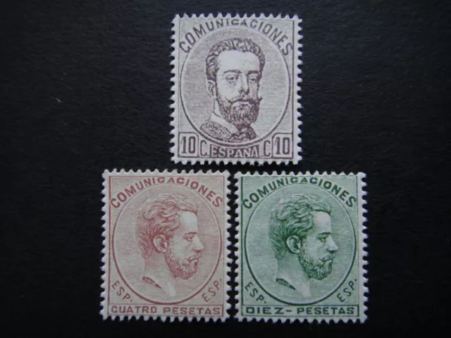 Spain 1872 Stamps MNH Amadeo High Values Edifil