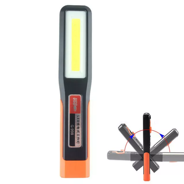 COB LED Cordless Magnetic Work Light USB Inspection Lamp Torch Rechargeable UK