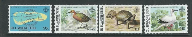 Seychelles Zil Elwagne Sesel 1984 Eröffnung Von Aldabra Po Komplett MNH Set 4