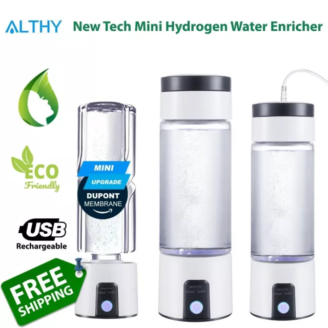 Hydrogen Water Enricher Portable Mini Bottle SPE PEM Maker Ionizer Electrolysis