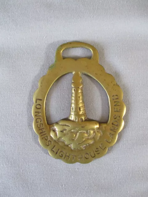 Vintage Longships Lighthouse Land's End. Horse Brass. Very Good Condition.