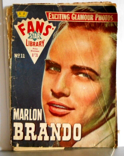 VINTAGE COMIC PICTURE Storie 1959 Marlon Brando Fans Star Library N0 11