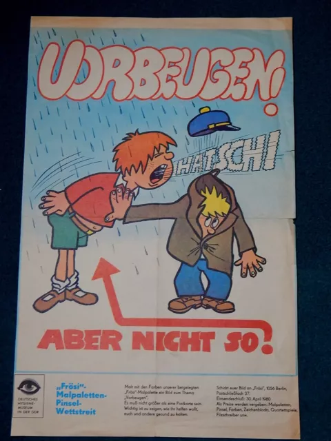 Original Frösi Plakat Hygienemuseum  von 1980