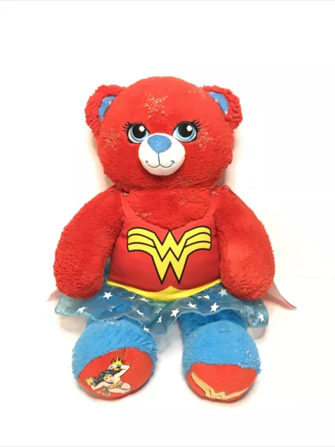 Build a Bear DC Comics Wonder Woman Bear w/Uniform Plush Toy Stuffed Animal BAB