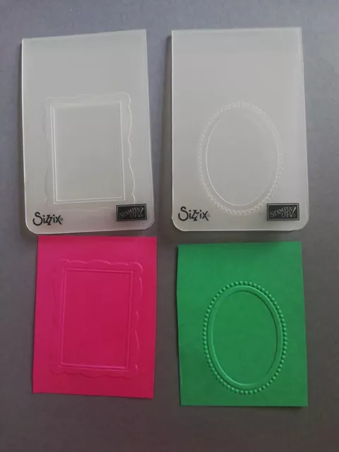 Stampin up Prägeformen Embossingfolder Designerrahmen, 2-er Set , Karten ect.