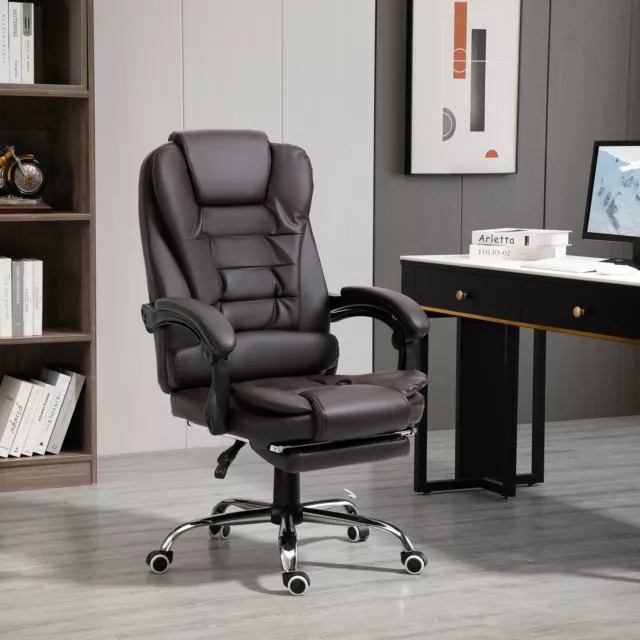 Leather High Back Executive Office Chair Swivel Desk Task Computer Ergonomic