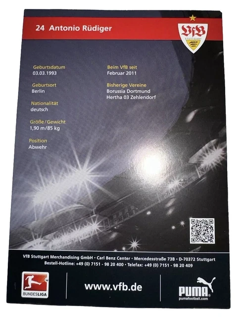 Autogrammkarte Dieter Hoeneß VfB Stuttgart 1990-91 - Original Signiert