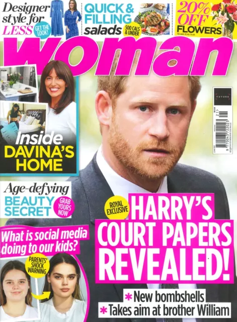 Woman Magazine, Prince Harry & William, Gwyn Paltrow, Pierce Brosnan, 22.5.23
