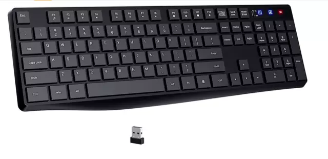 wireless keyboard for PC – Black VicTsing PC230A Italienne