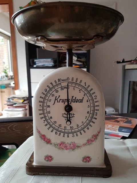 Max Roesler Jugendstil um 1900 mit Rosendekor Krups Ideal Waage Top Zustand