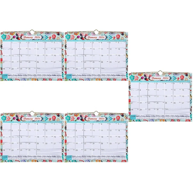 5 COUNT 2025 Calendar Family Wall Calendar 12 Month Calendar Household