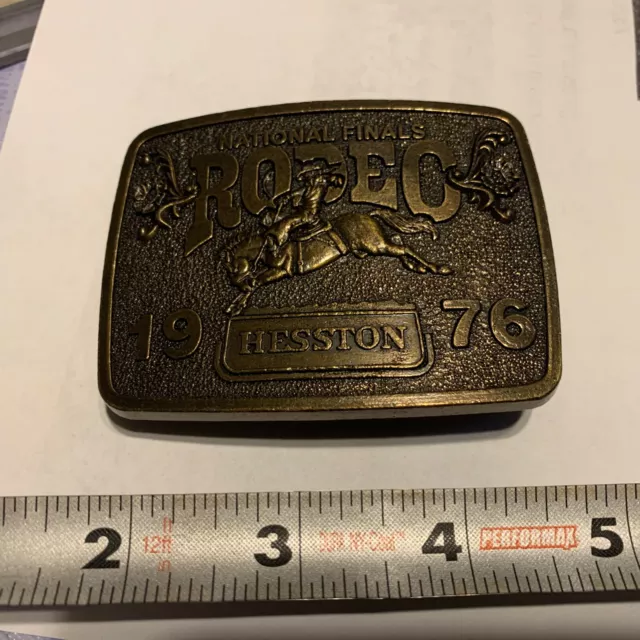 1976 Hesston NFR National Finals Rodeo Limited Edition Commemorative Belt Buckle