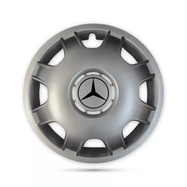 For Mercedes Benz Citan Van 4x 16” Silver Universal Wheel Trims Hub Caps Logo