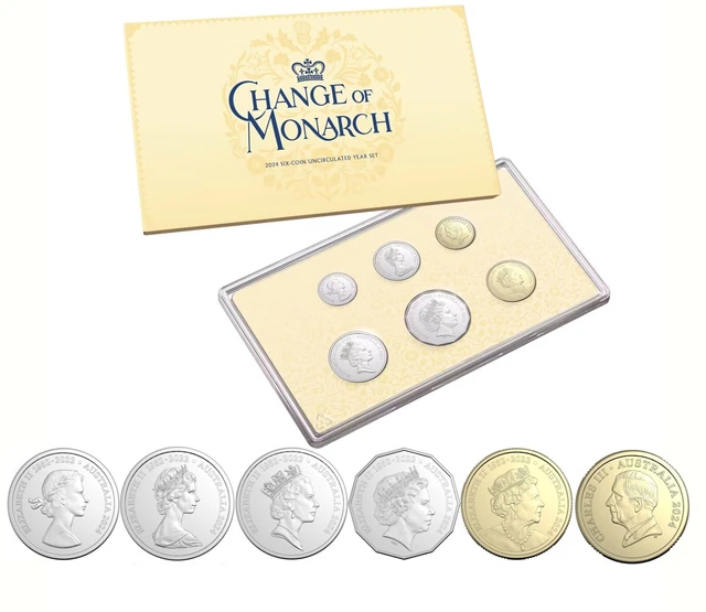 AUSTRALIA 2025 CHANGE of Monarch Uncirculated Six Coin Year Set 42.50