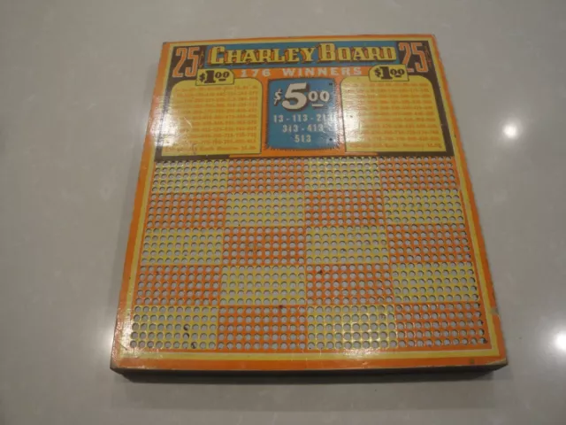 Vintage 25 Cent Charley Punch Board