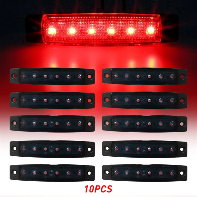 10X Smoked Side Long LED Marker Lights Lights Clearance Truck Trailer Waterproof