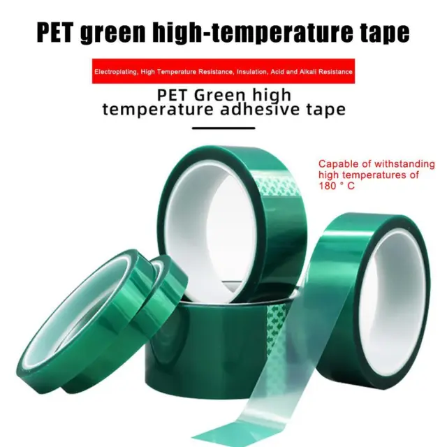 Green Polyester Tape PET High Temp Temperature Masking Tape Powder Coating HOT