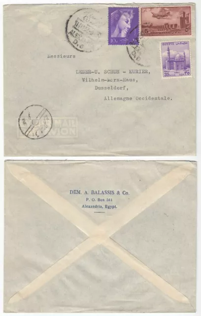 Ägypten - Egypt 1957 Brief von Alexandria nach Düsseldorf     (28582