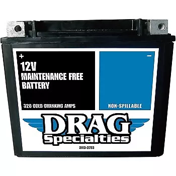 Drag Specialties 2113-0793 YTX20H AGM Battery for 84-90 Softail 86-96 Sportster