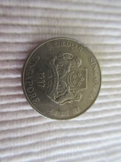 20 Cent Münze Singapore Singapur 1987