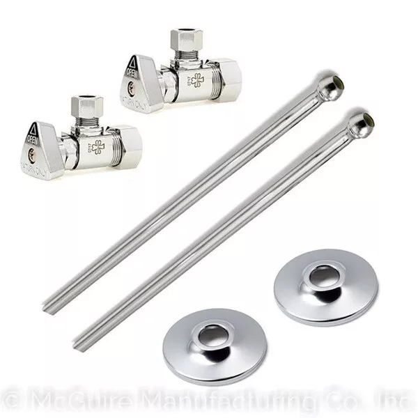 McGuire LFBV2165CC Sink 1/2 in x 3/8 in. x 2-1/2 in. Supply Kit in Chrome Plated