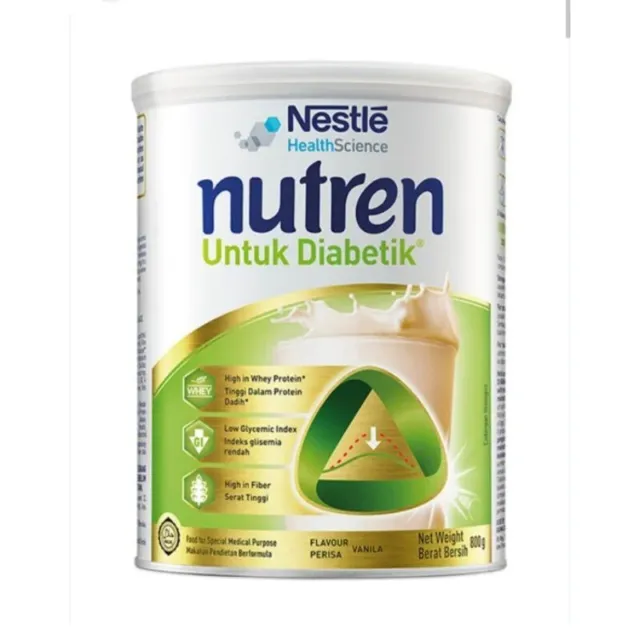 Nestlé NUTREN DIABÉTICO Nutrición Completa 800 g Sabor Vainilla Envío Xpress