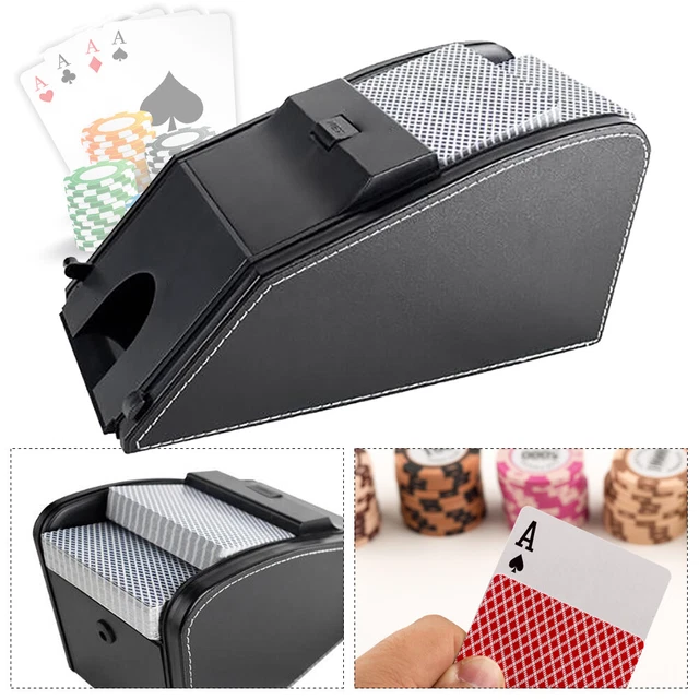 CARD SHUFFLER&DEALING SHOE Poker Card Shuffler Auto Machine 24×12×12cm