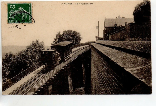 Carte Postale Ancienne (vers 1900) – Langres (52) : Le Chemin De Fer à Crémaillère