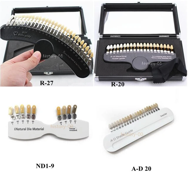 Dental Teeth Shade Guide Ivoclar Bleach Abutment 9/20/27 Colors Chart Porcelain