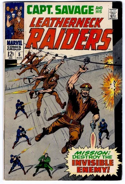 CAPTAIN SAVAGE and his LEATHERNECK RAIDERS #5 a FN Marvel 1968 Silver Age Comic