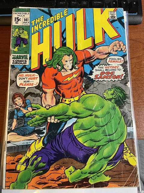 The Incredible Hulk #141, (1971 Marvel Comics)  First App Doc Samson Low Grade