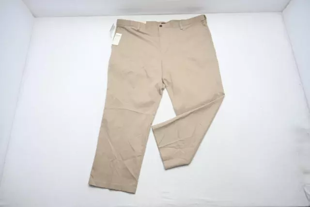 Dockers Khaki Dress Pants Flat Classic Fit Stretch Tan Mens Sz 46 x 28 NWT