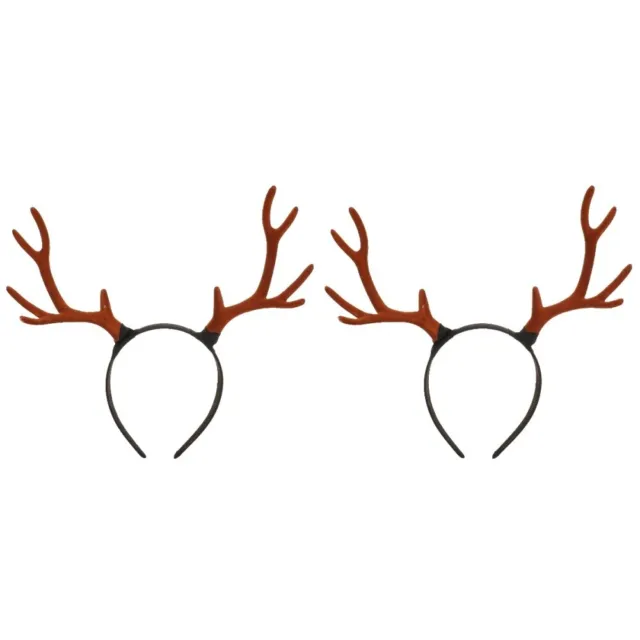 2 PC Geweihkopfbedeckung Für Weihnachten Hirschgeweih Kostüm Stirnband Zweig