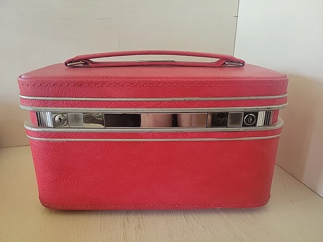 Valise Samsonite Vintage Années 60 – Noir – Maquillage / Beauté – Avec Clé