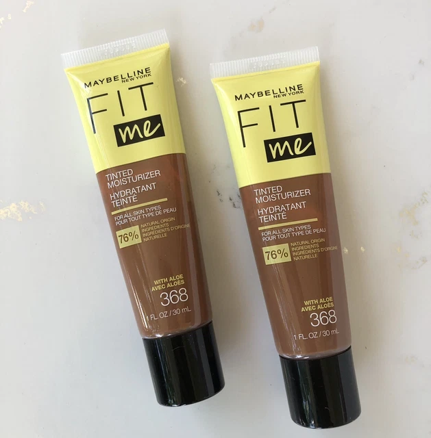 Lot of 2 Maybelline New York Fit Me Tinted Moisturizer Shade 368