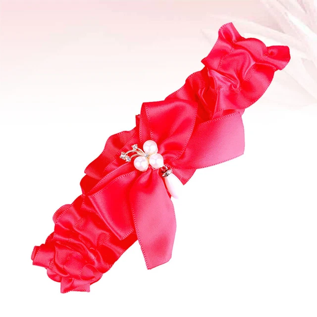 Giarrettiera da sposa fucsia blu navy bianca giarrettiera da sposa ballo di fine anno - Italia