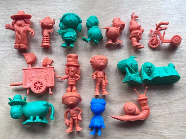 Magic Roundabout Figures Nabisco 1970s Full Set Of 16 - Rare, Collectable