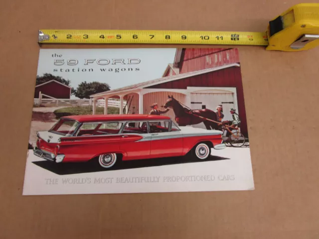 1959 Ford Station wagon stationwagon Country sales brochure 16pg BIG ORIGINAL