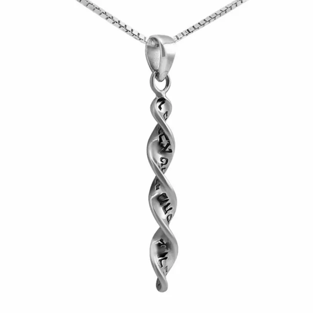 Amulet Pendant for Energy Recovery DNA Molecule Double Helix Sterling Silver