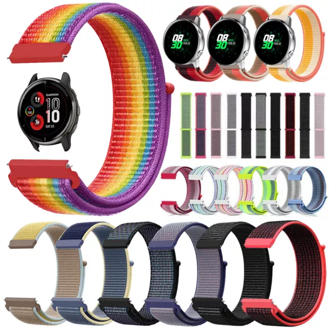 For Garmin Venu 2 Plus SQ Vivoactive 3 Samsung Replacement Nylon Loop Strap Band