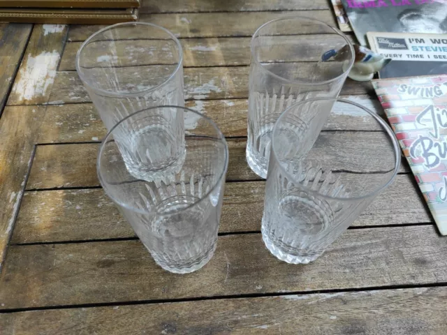 4 Verres en Cristal, Gobelets, Baccarat ? Modèle Nancy ?